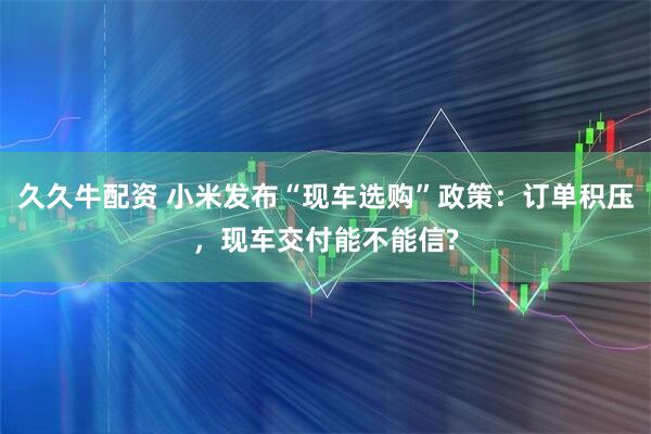 久久牛配资 小米发布“现车选购”政策：订单积压，现车交付能不能信?